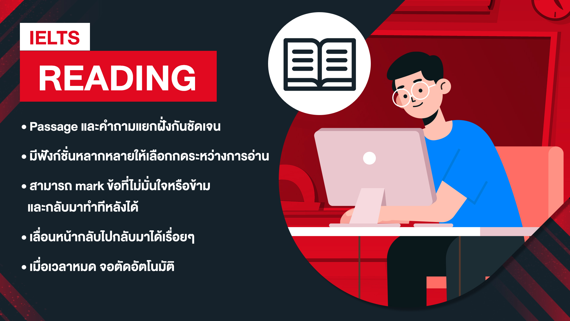 รีวิวการสอบ IELTS Reading - Computer-delivered - Bigcover5