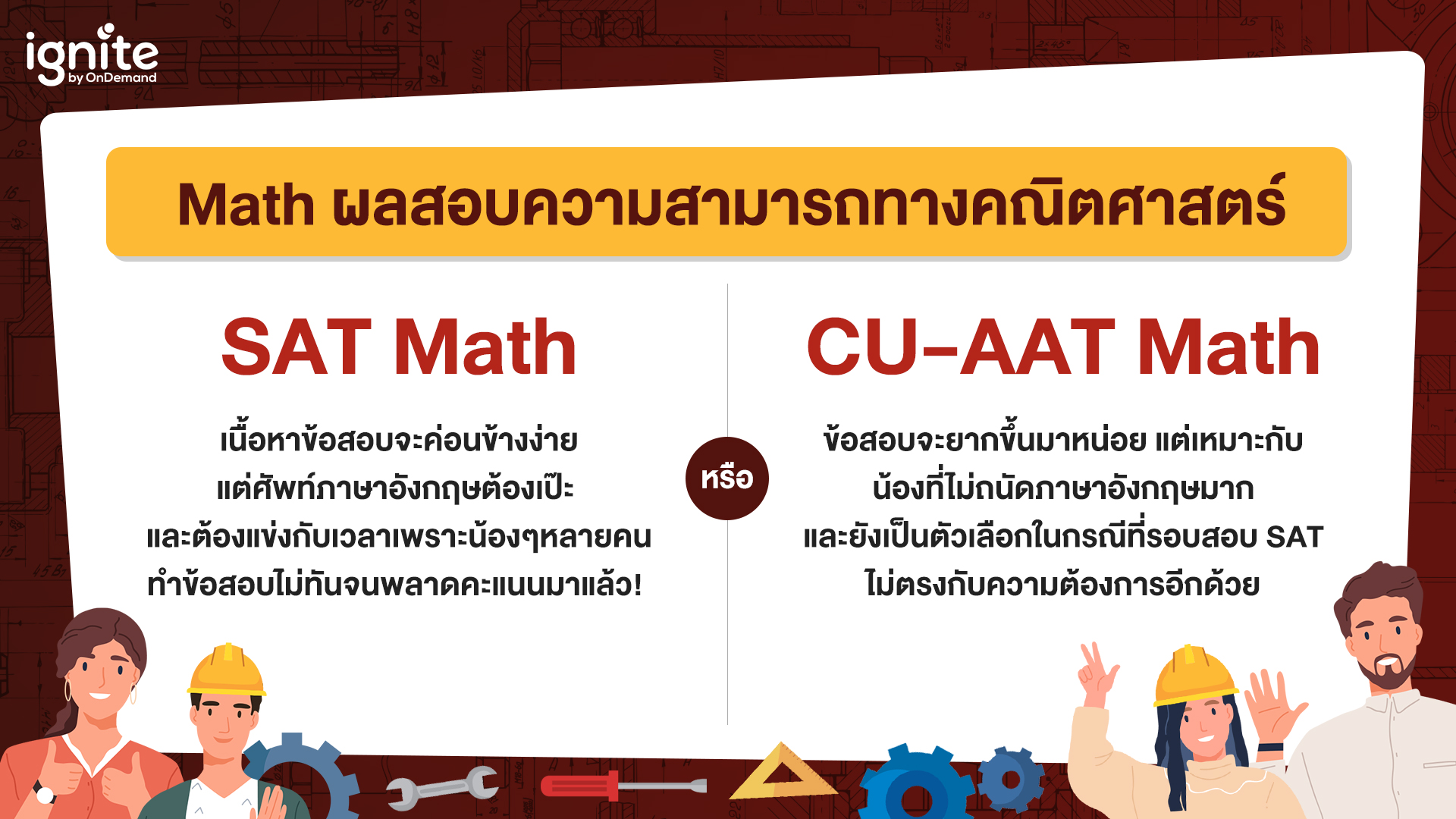 สอบเข้าวิศวะเตอร์ SAT Math and CU-AAT Math - ISE - Bigcover3