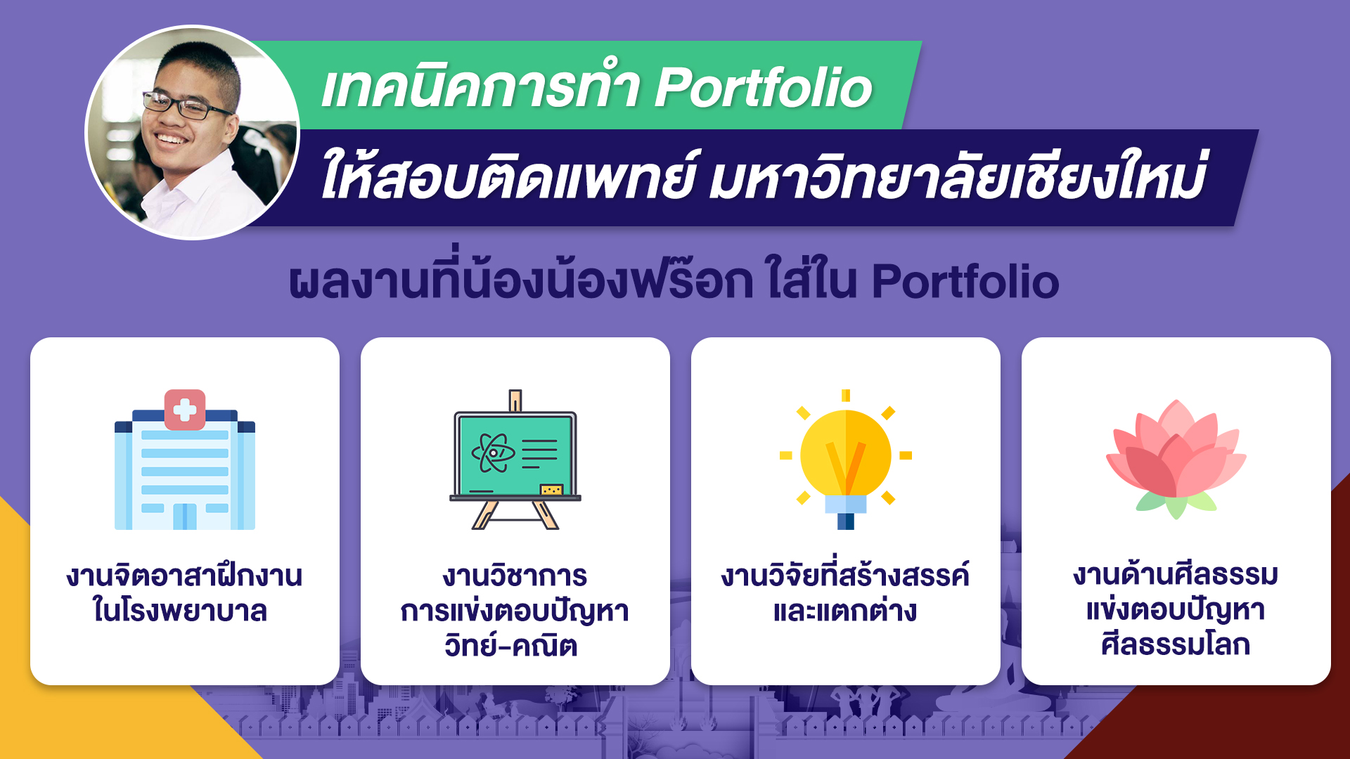 เทคนิคการทำ Portfolio - ยื่นเข้า มหาวิทยาลัยเชียงใหม่ - Bigcover3