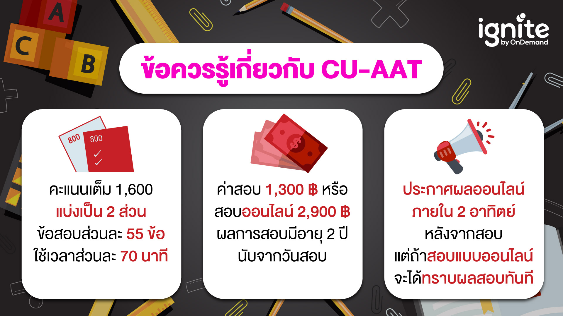 ข้อควรรู้ CU-AAT - Bigcover3