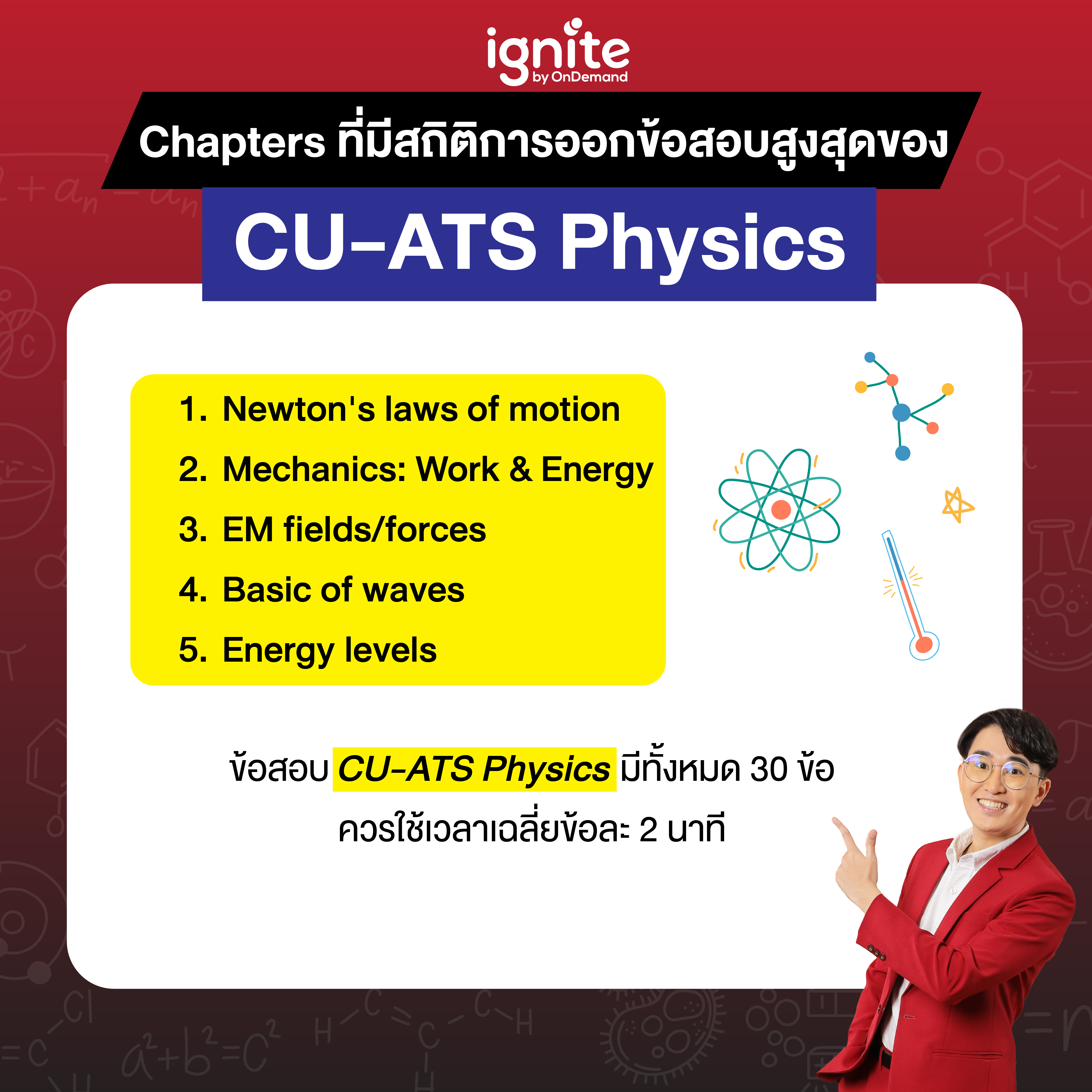 รวมโจทย์เด็ด CU-ATS - Physics - Jan 2023 - ignite by OnDemand