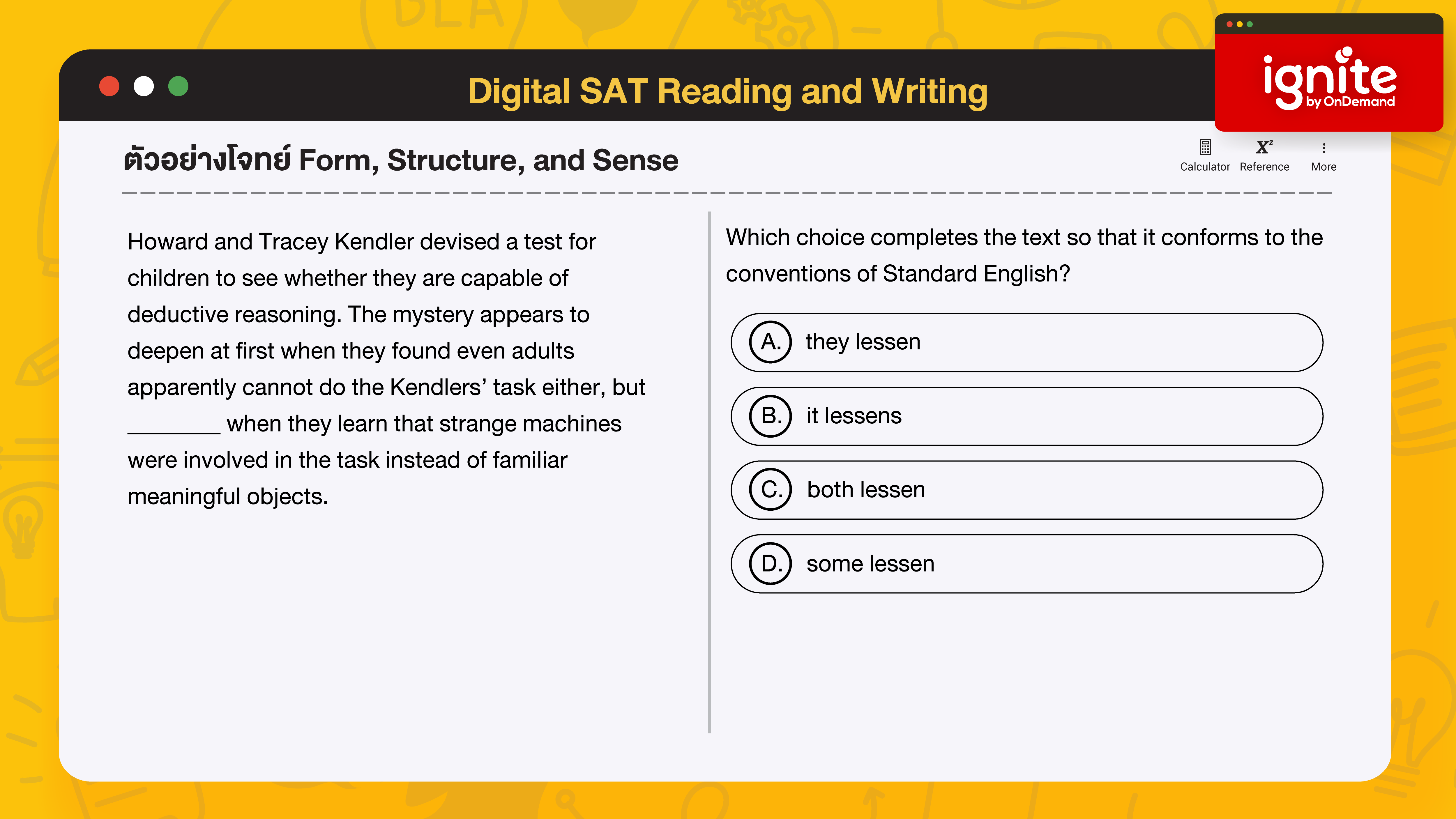form structure and sense - Digital SAT Reading and Wrting 2023 - ignite by OnDemand (2)