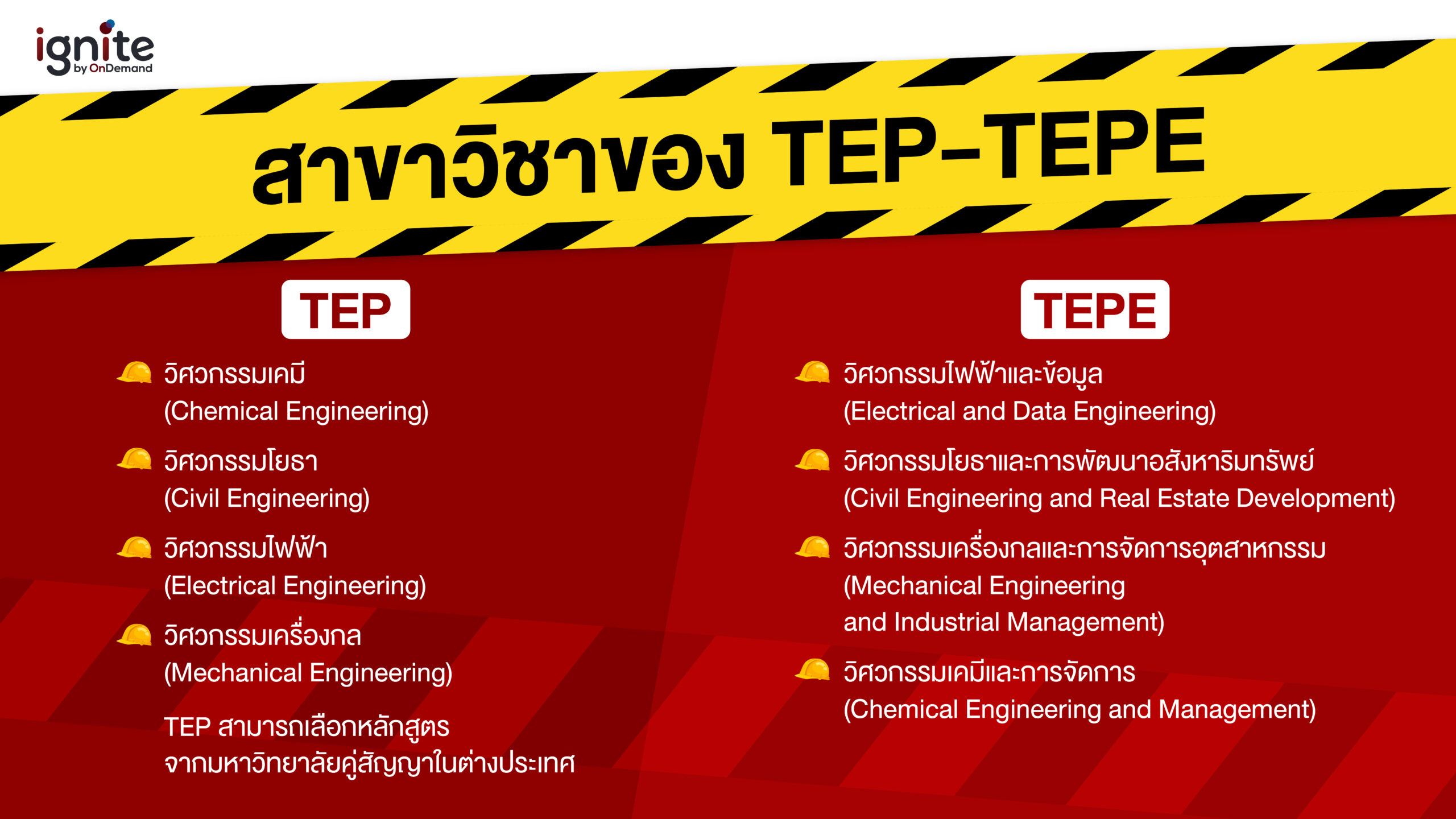 สาขา TEP TEPE - ignite by OnDemand - Banner