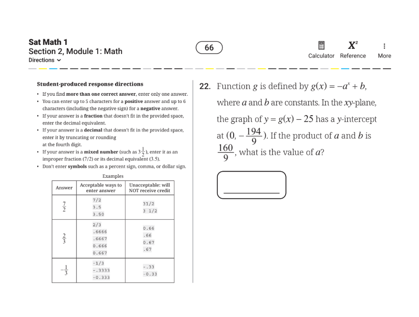 ตัวอย่างโจทย์ Digital SAT Module 1 - Math - ignite by OnDemand