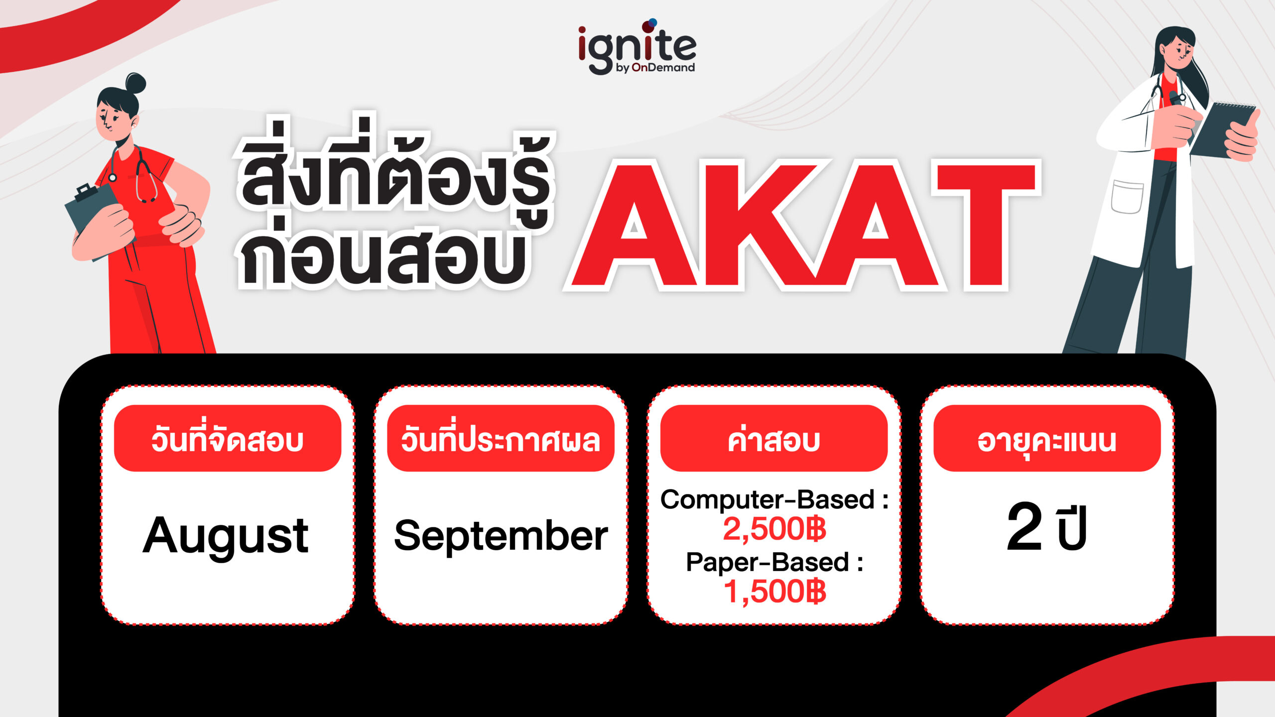 สิ่งที่ต้องรู้ก่อนสอบ AKAT - ignite by OnDemand - Banner