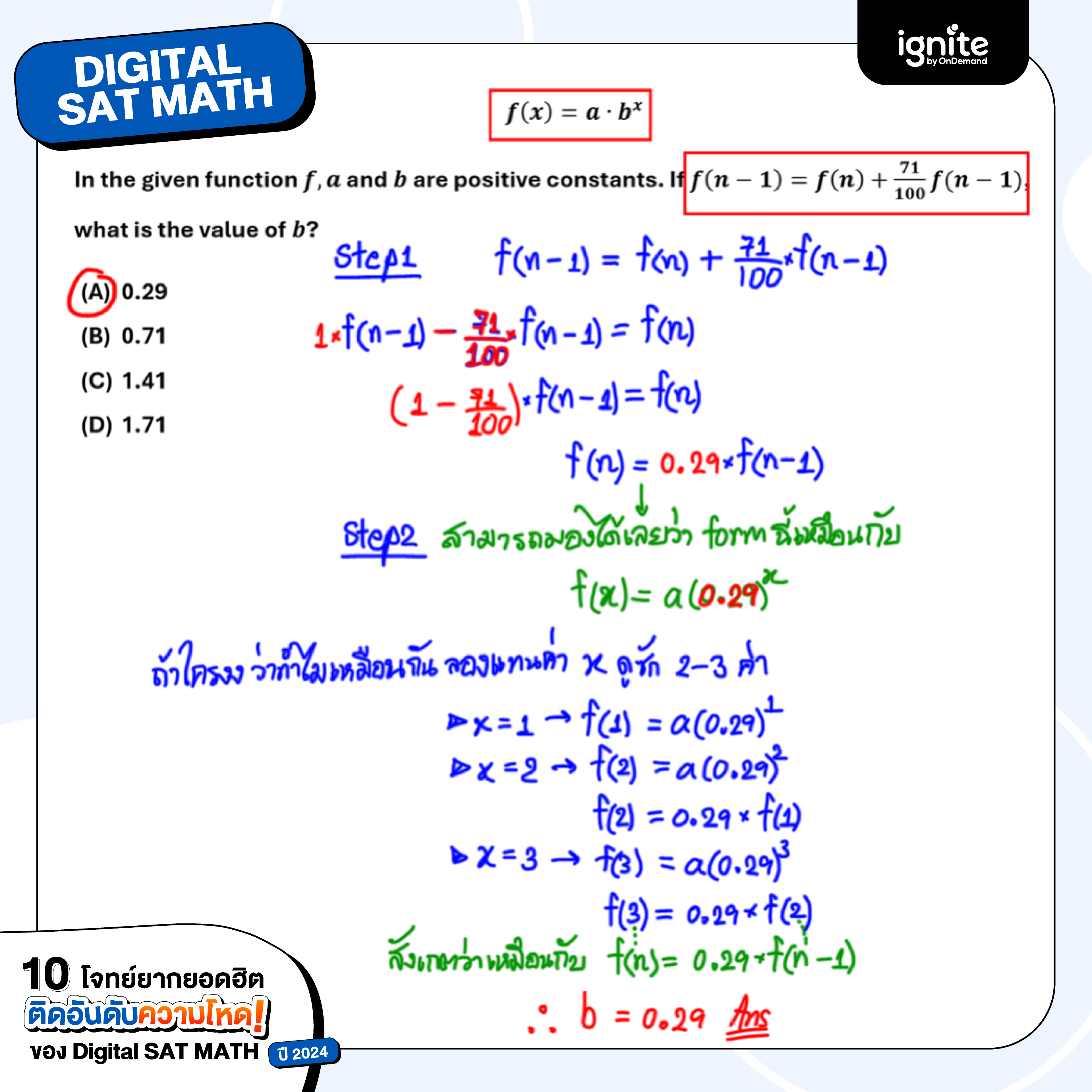 4. Exponential Function - Algebra - digital sat math - ignite by ondemand