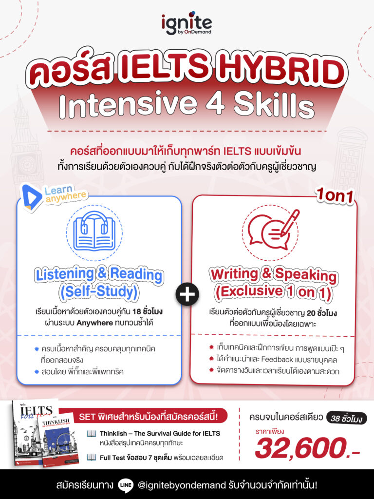 IELTS Hybrid 4 Skills IELTS Online Anywhere + IELTS 1on1 - ignite by OnDemand