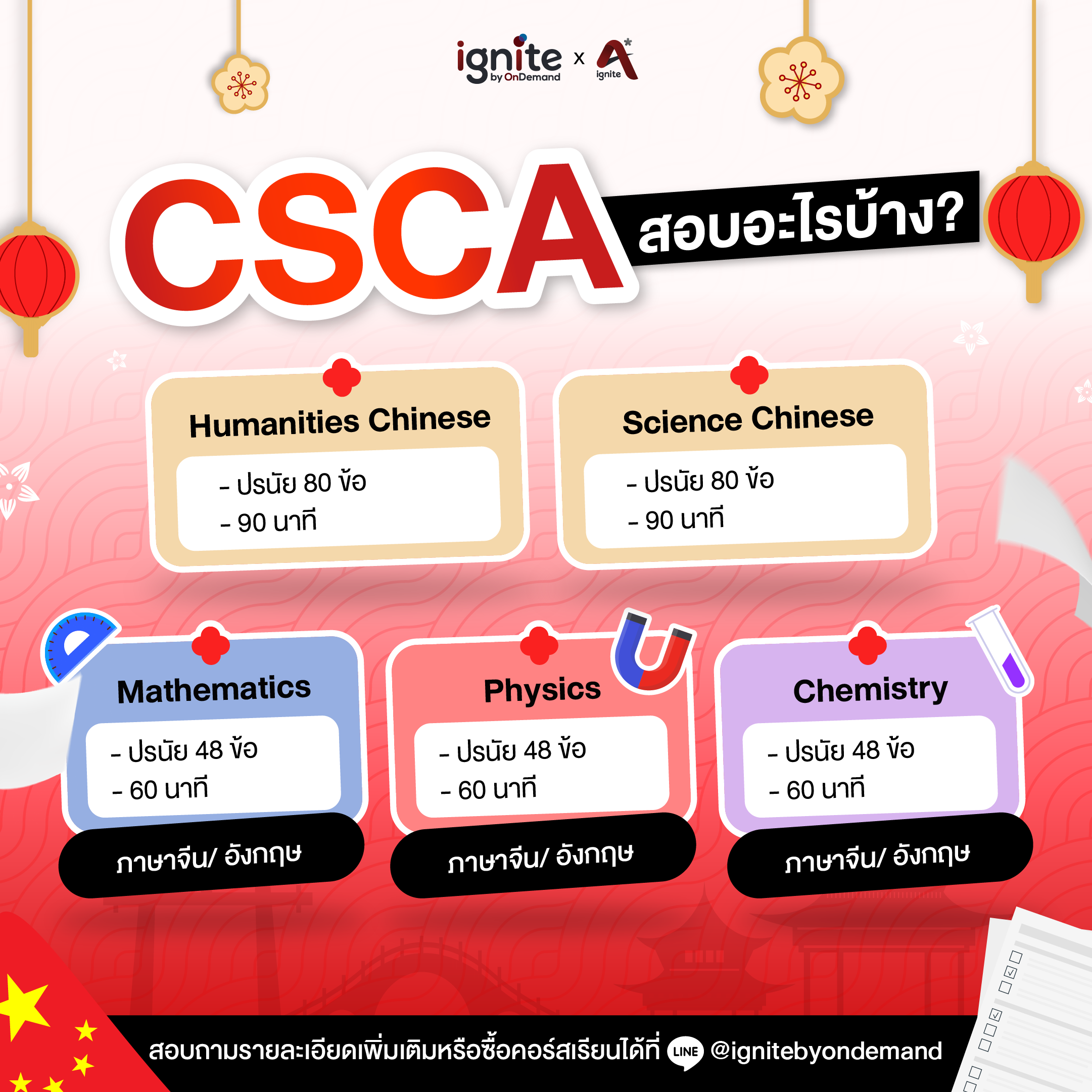 CSCA สอบอะไรบ้าง?